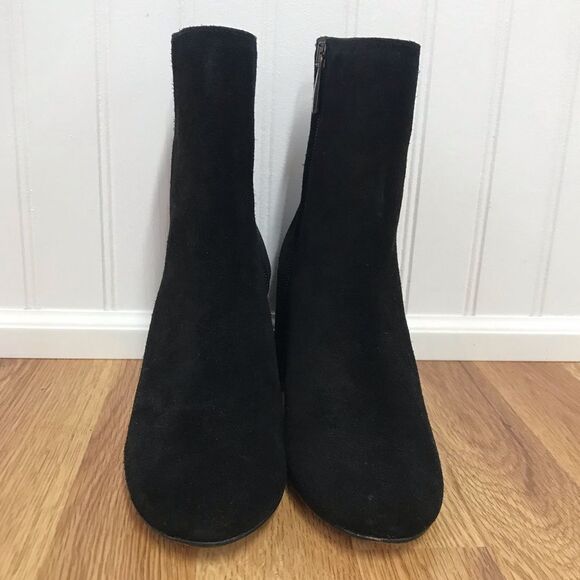 THURSDAY BOOT CO Highline Black‎ Suede Ankle Bootie Chunky Heel Size 5.5 - Picture 3 of 15